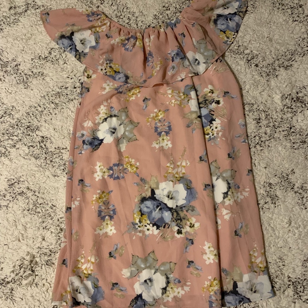🍒Floral off the shoulder mini dress